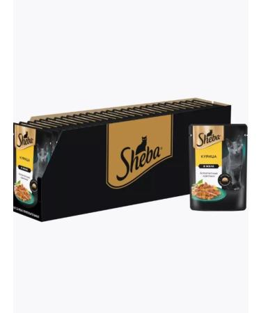 Sheba Wet food for adult cats chicken in jelly 75g x 28pcs - Buy Online on GoSupps.com
