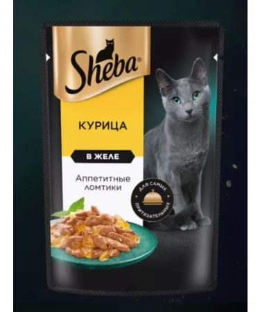 Sheba Wet food for adult cats chicken in jelly 75g x 28pcs - Buy Online on GoSupps.com