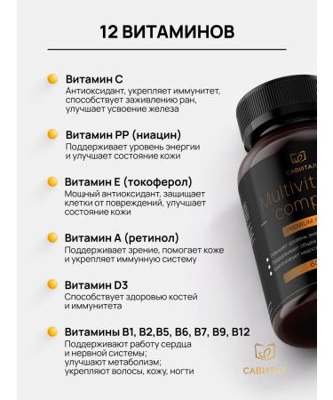 Savital Multivitamins complex for women and men - Buy Online on GoSupps.com
