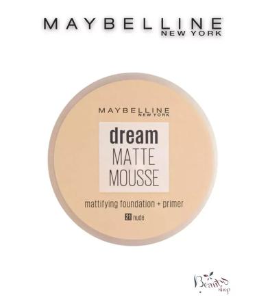 Maybelline New York Dream Matte Mousse 21 Nude Tonal Facial Cream - Buy Online on GoSupps.com