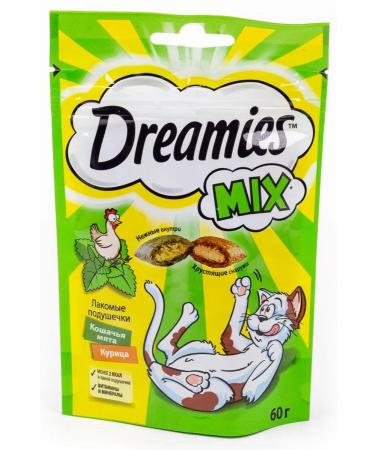 DREAMIES Dreams Mix Cats with chicken and mint 60g 12 pcs - Buy Online on GoSupps.com
