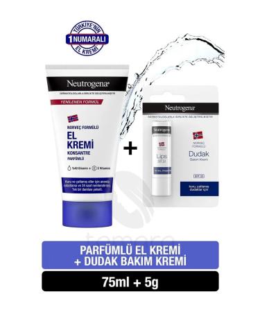 Neutrogena Hands perfumery cream 75 ml + lip cream - Buy Online on GoSupps.com