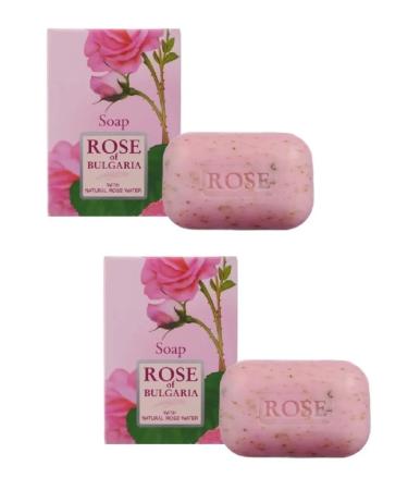 Rose of Bulgaria Soap with particles of sculpture. roses 100 g+hand cream 75 ml 2+2 - Buy Online on GoSupps.com