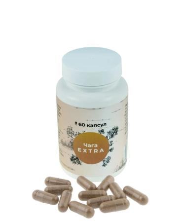The Power of Five Herbs Chaga birch extract in capsules