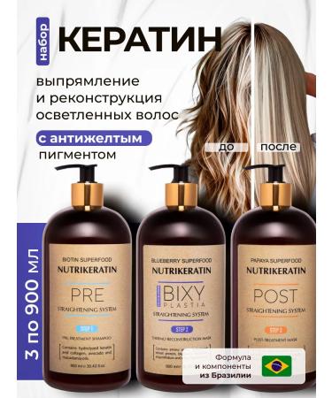 NUTRIKERATIN Bixiplastia for hair straightening Professional set