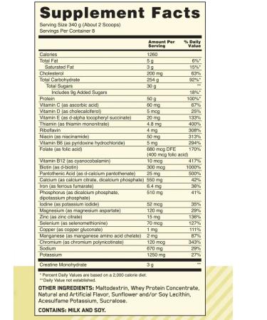 Optimum Nutrition Heiner Serious Mass 2720 g banana - Buy Online on GoSupps.com