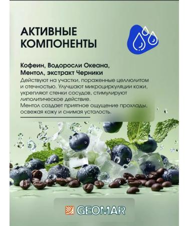 GEOMAR Anti -cellulite body gel with a cold effect of 200 ml - Buy Online on GoSupps.com