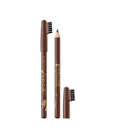 Eveline Cosmetics Brown eyebrow pencil with an Eyebrow Pencil brush