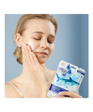 Dizao Face and neck mask with shark fat and collagen 10pcs+cream - Buy Online on GoSupps.com
