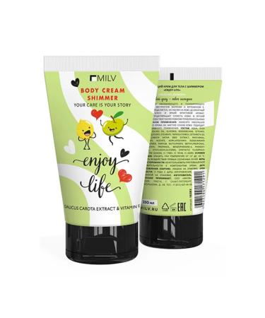 MILV Moisturizing body cream with shimmer "Enjoy Life". 150 ml - Buy Online on GoSupps.com