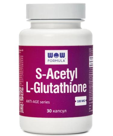 WOW FORMULA S-acetyl-l-lutation 100 mg S-AACEL-L-GLUTATHIONE 30 capsules