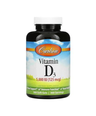 Carlson Vitamin D3 5000 360 capsules