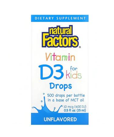 Natural Factors Vitamin D3 in drops for children (400 IU)