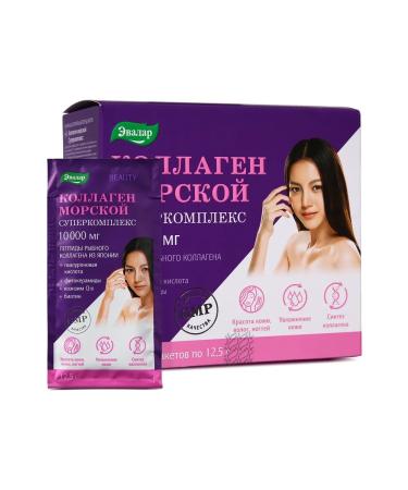 Evalar Collagen Sea Supercomplex 10 000 mg Sasha 20pcs - Buy Online on GoSupps.com