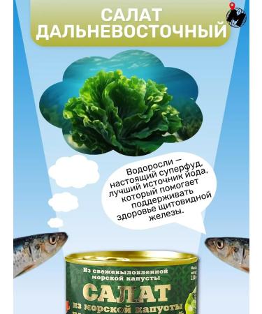 Haviar Salad of sea cabbage canned 4 banks - Buy Online on GoSupps.com