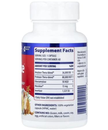 enzymedica Allerase digestive enzymes 60 capsules - Buy Online on GoSupps.com