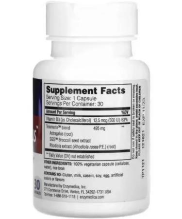 enzymedica Telome plus telomere enzymes 30 capsules - Buy Online on GoSupps.com