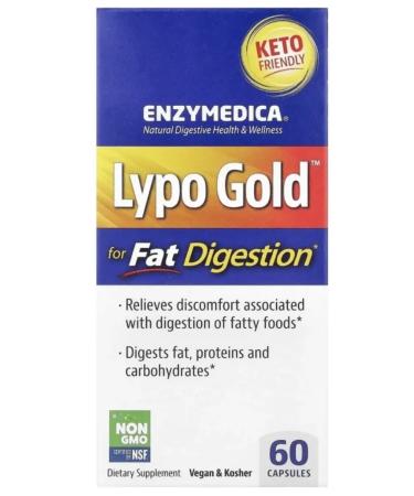 enzymedica Lypo Gold Enzymes for Employment of Fat 60 Capsules