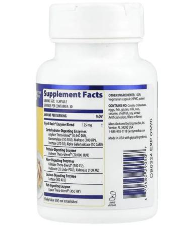 enzymedica Digest basic main enzymes 30 capsules - Buy Online on GoSupps.com