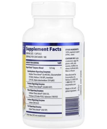 enzymedica Digest basic main enzymes 180 capsules - Buy Online on GoSupps.com