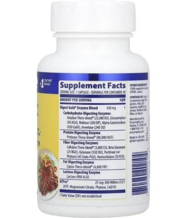 enzymedica Digest Gold with ATPRO food. Enzymes 90 capsules - Buy Online on GoSupps.com