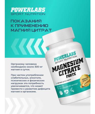 POWERLABS Magnesium citrate dietary supplement from stress for sleeping - Buy Online on GoSupps.com