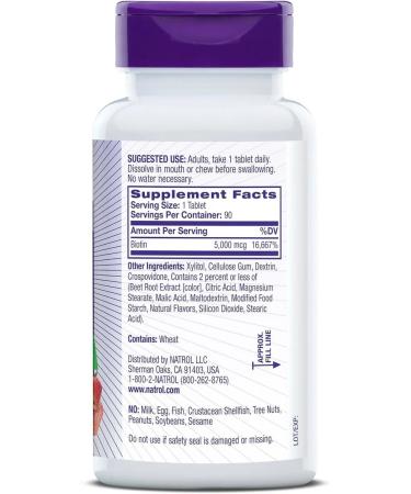 Natrol Biotin 5000 g 90 tablets are fast - Buy Online on GoSupps.com