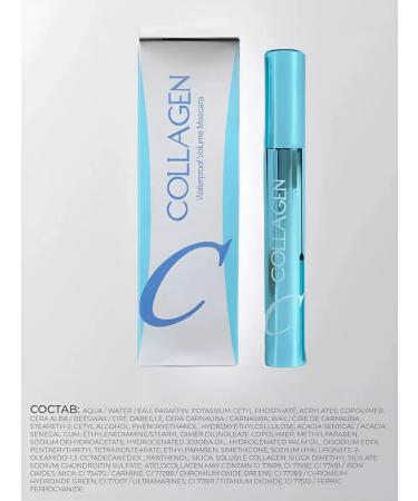 Mascara for eyelashes black waterproof collagen - Buy Online on GoSupps.com