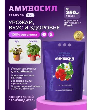 Aminosil Strawberry vitamins granules 3 kg - Buy Online on GoSupps.com