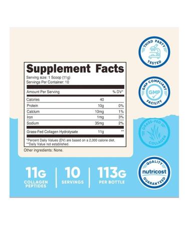 Nutricost Hydrolyzed collagen - Buy Online on GoSupps.com