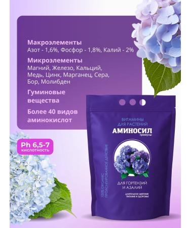 Aminosil Fertilizer for hydrangeas and azalia vitamins granules 3kg - Buy Online on GoSupps.com