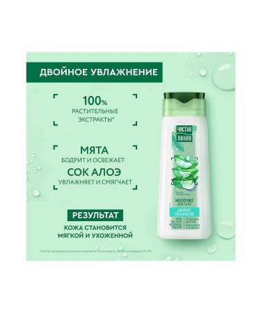 Clean line 4pcs of body milk 250 ml "mint and aloe juice" - Buy Online on GoSupps.com