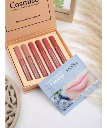 Cosmiso A set of liquid matte lipsticks for lips 6 pcs - Buy Online on GoSupps.com