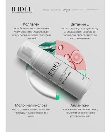 IFIDEL Foam for washing the face with collagen green mint - Buy Online on GoSupps.com