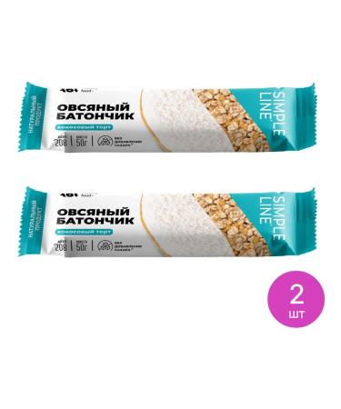 ABC Healthy Food Oatmeal diet bar coconut cake 50g 2 pcs