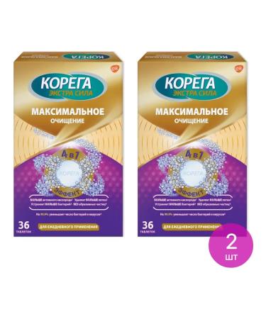 Korega Tablets for cleansing dentures 36pcs 2 pcs