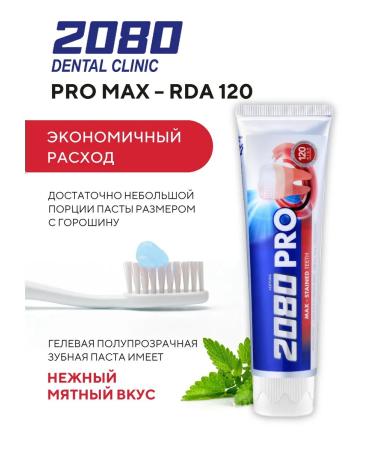 Dental Clinic 2080 Set of toothpastes Pro Max 2 pcs x 125g + gift - Buy Online on GoSupps.com