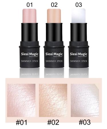 SIEAI A set of highlighters 3 pcs. Facial shimmer cream - Buy Online on GoSupps.com