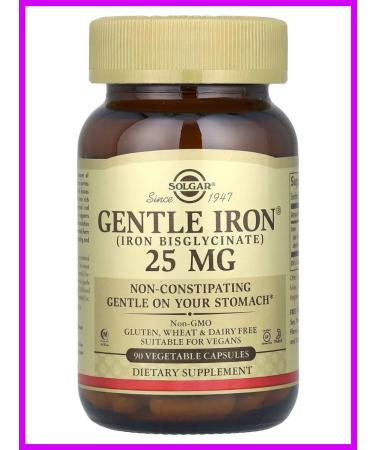 SOLGAR Gentle Iron 25mg 90 Apsul