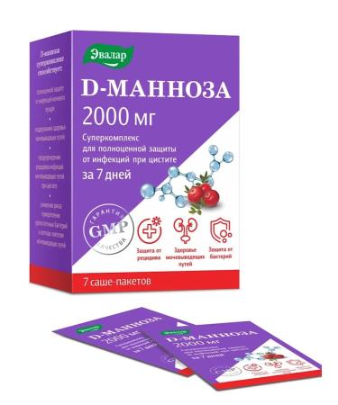 Evalar D- Mannosis with cystitis 2000 mg 7 Sasha - Buy Online on GoSupps.com