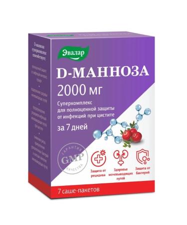 Evalar D- Mannosis with cystitis 2000 mg 7 Sasha - Buy Online on GoSupps.com