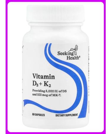 Seeking Health Vitamin D3 + K2 60 capsules