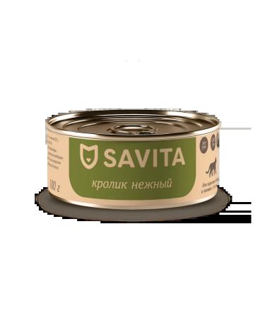 SAVITA Canned food for cats and kittens "Tender Rabbit" 100 g wet... - Buy Online on GoSupps.com