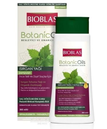 BIOBLAS Shampoo to give volume from falling out with nettle oil