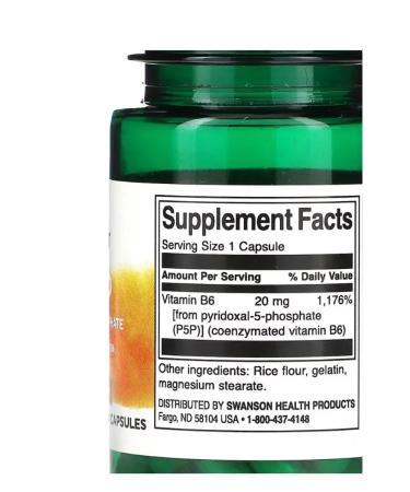 Nutricost Vitamin B6 Swanson P-5-P Pyridoxal-5-Phosphate Pyridoxine - Buy Online on GoSupps.com