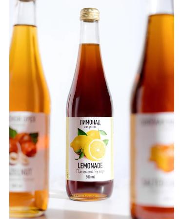 Lemonade syrup for cocktails and drinks glass 0.5l - Buy Online on GoSupps.com