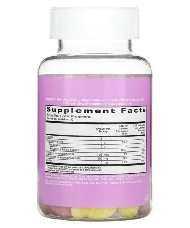 GummiKing Calcium and vitamin D for children 60 chewing marmalade - Buy Online on GoSupps.com
