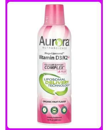Aurora Nutrascience Mega-liposomal vitamin D3 K2 C 480 ml