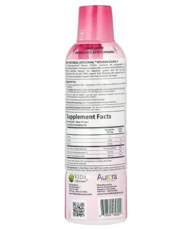 Aurora Nutrascience Mega-liposomal vitamin D3 K2 C 480 ml - Buy Online on GoSupps.com