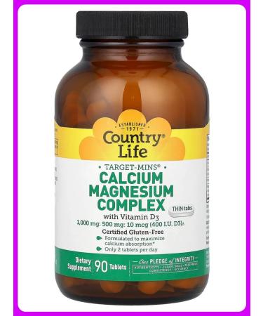 Country Life Calcium magnesium vitamin D3 90 tablets